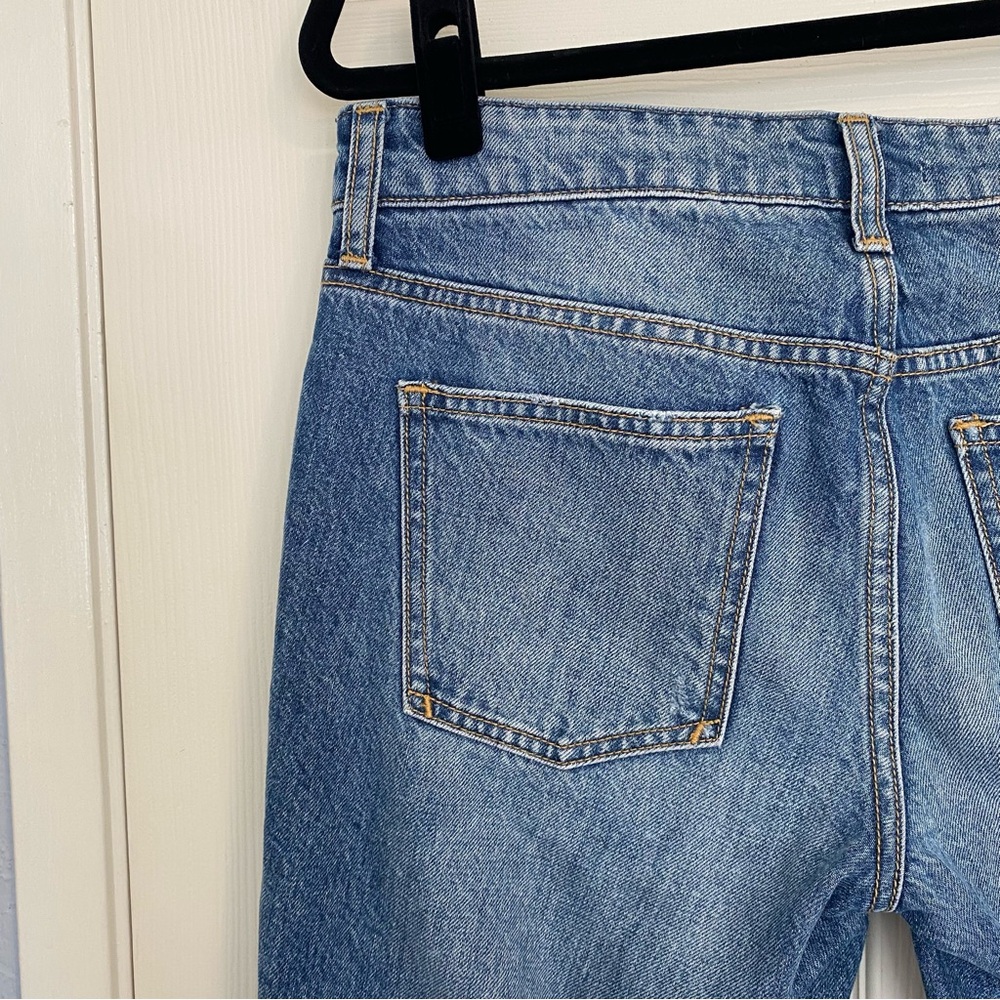 Anthropologie Pilcro Hyphen Fringe Crop Jeans Raw Hem Boyfriend 27 - Picture 7 of 15